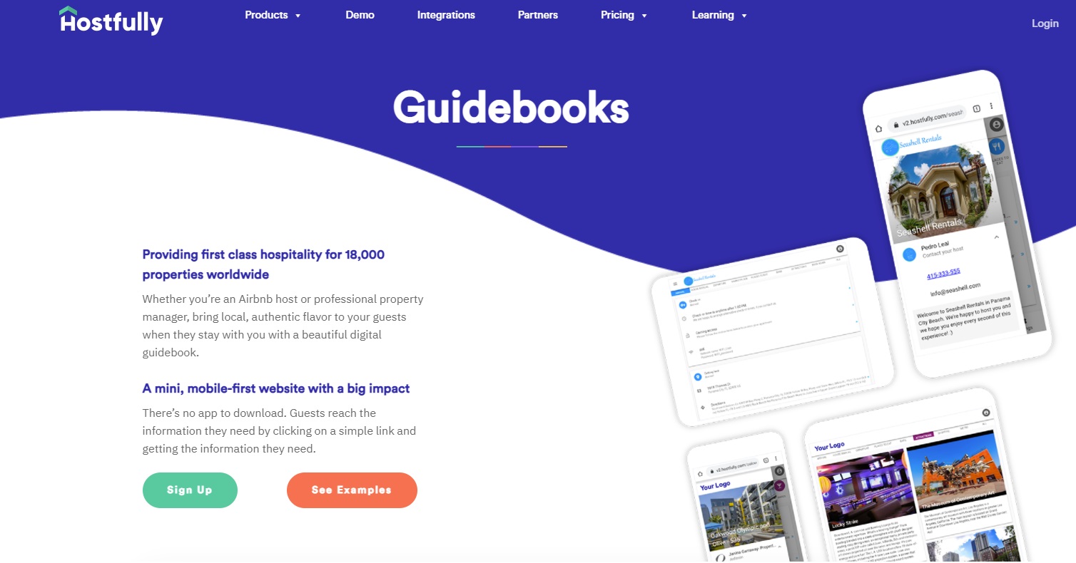 Hostfully Guidebooks screenshot